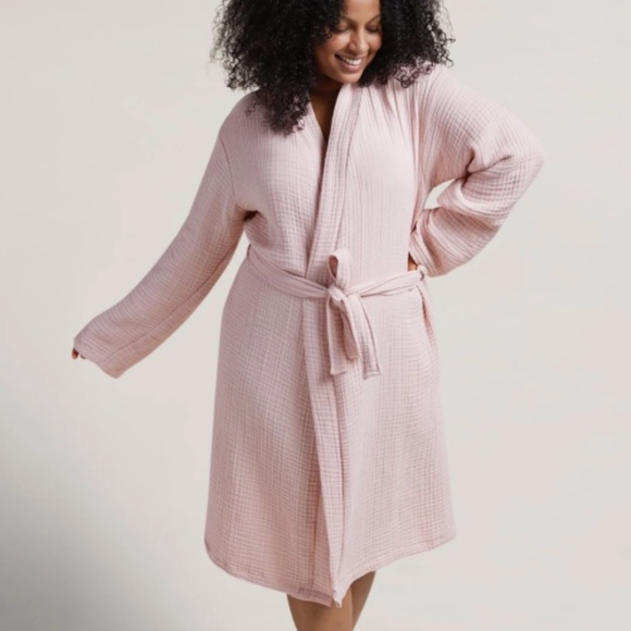 Parachute Pink Waffle Robe - Picture 1 of 11